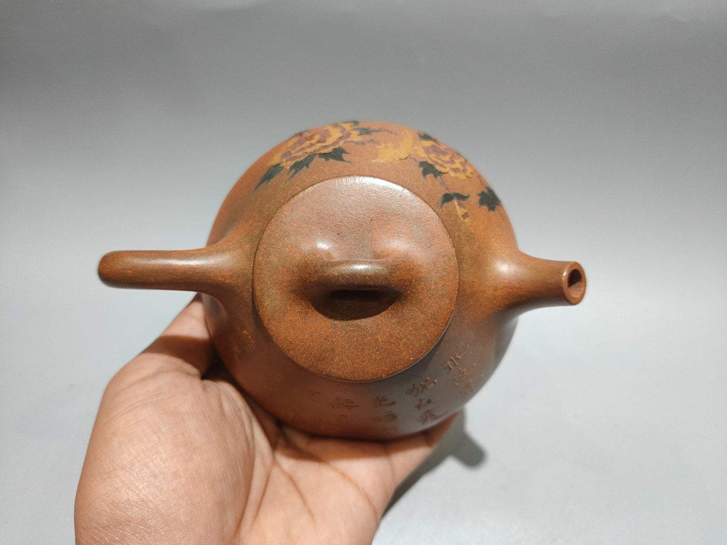 Chinese Yixing Zisha Clay Handmade Exquisite Flowers&Birds Teapot 31316