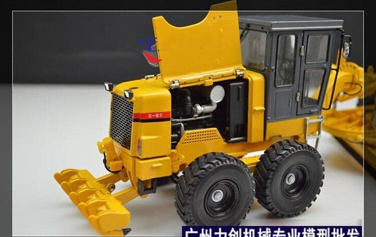 1:50 27CM SANY PQ190II Motor Grader Construction Machine Equipment Diecast Model