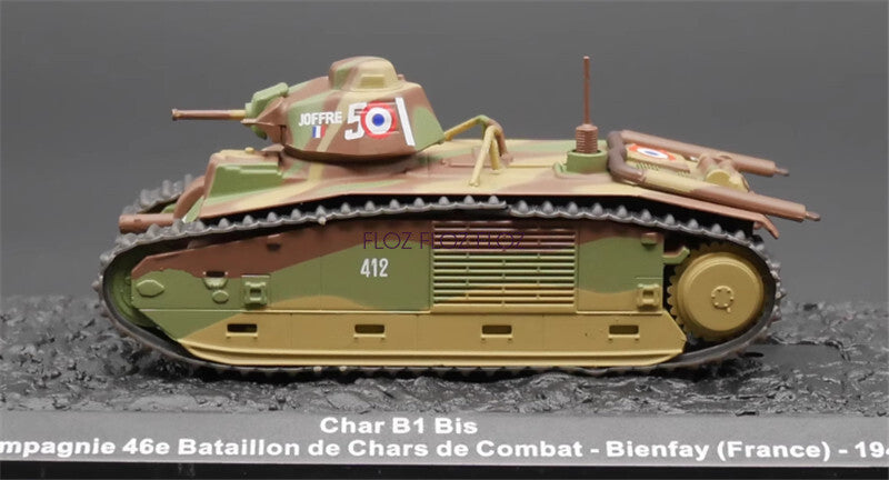 for IXO WWII France Char B1 Bis 3eme Compagnie 46e Bataillon de chars 1/72 Model