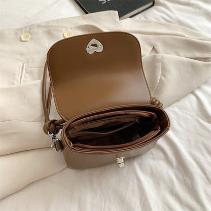 Fashion Heart-shaped Lock Women Small Side Shoulder Bag Crossbody Purse Handbags