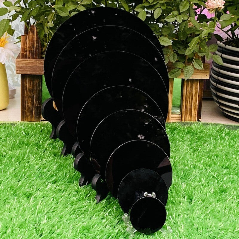 Natural Obsidian Mirror Obsidian Wafer Crystal Mirror Crystal Gifts healing 1pc