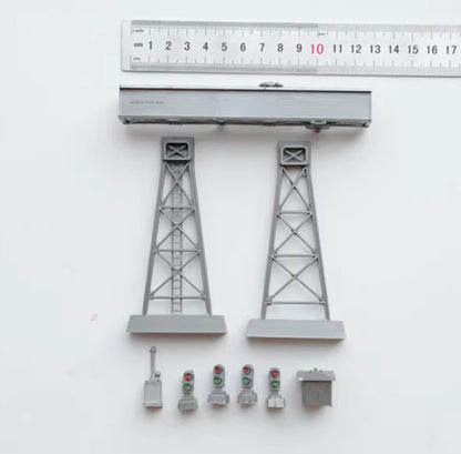 1/87 HO Scale Signal Rack Status Signal+Electrical Box Building Model