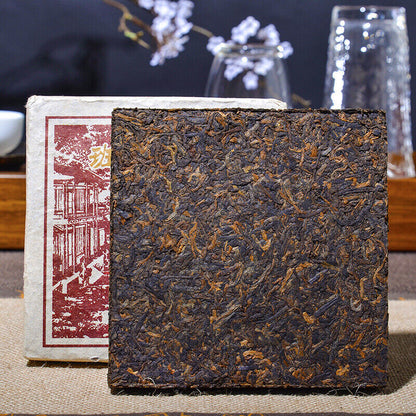 250g Pu'er Tea Ripe Tea Brick Tea Banzhang Ripe Tea Pu'er Ripe Tea Brick