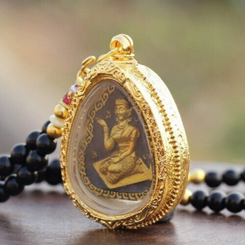 Temple Talisman Wealth Money GOOD LUCK BLESS Buddha Pendant Amulet Belief