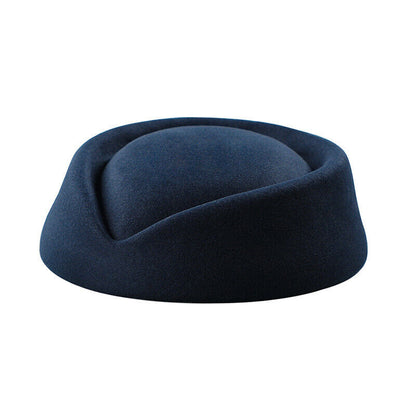 Women Wool Felt Beret Hat Teardrop Fancy Stewardess Air Hostesses Dress Hat