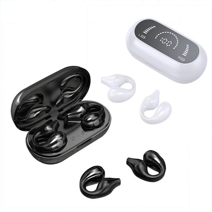 Bluetooth 5.2 Headset Bone Conduction Earphone Clip-on Ear Headphones Waterproof