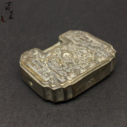 Vintage Style Brass Longevity Lock Wuzi Lianke Antique Inspired Copper Pendant