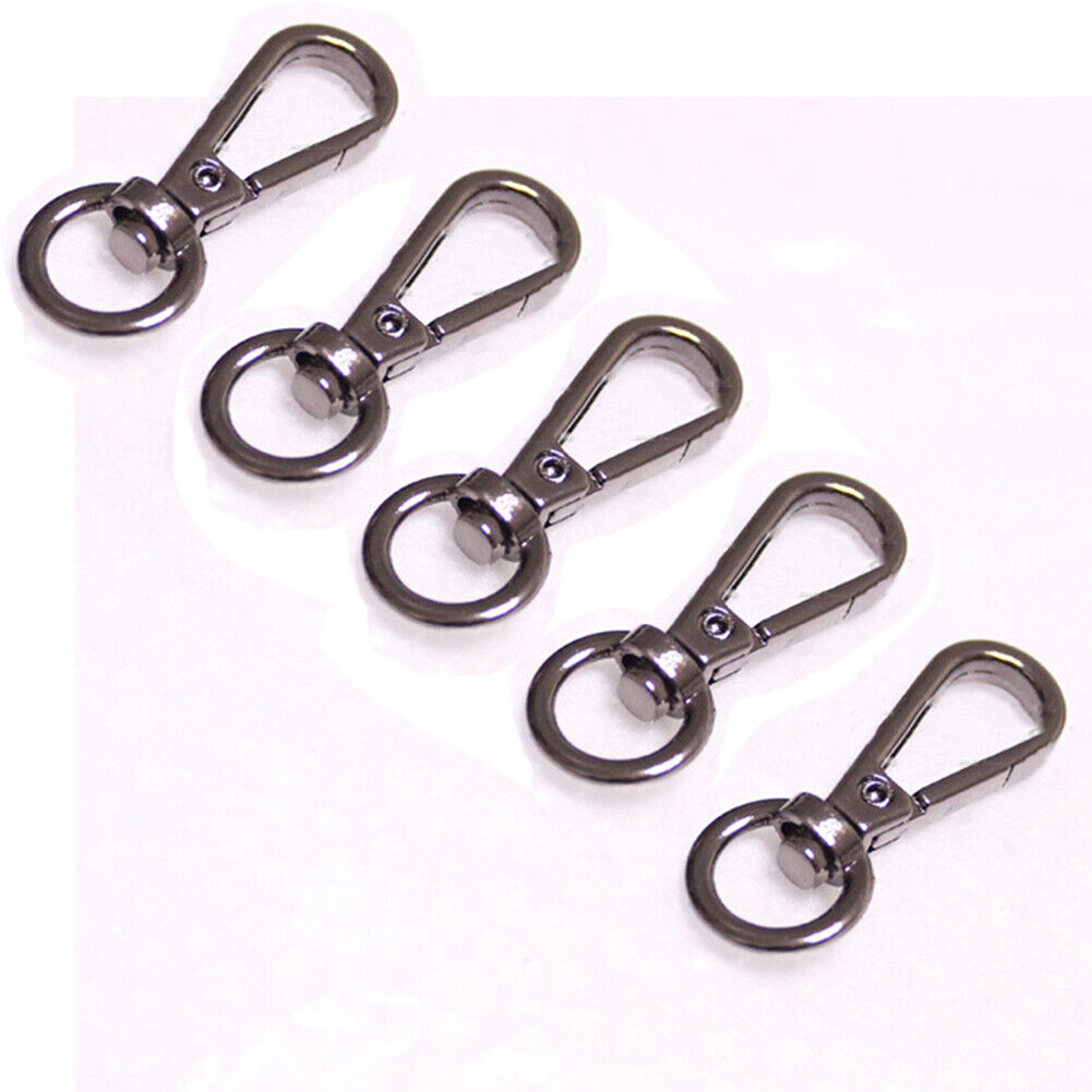 5PCS 4 Sizes Metal Swivel Trigger Lobster Clasp Hook Key Chain DIY Bag Parts ಇ