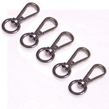 5PCS 4 Sizes Metal Swivel Trigger Lobster Clasp Hook Key Chain DIY Bag Parts ಇ