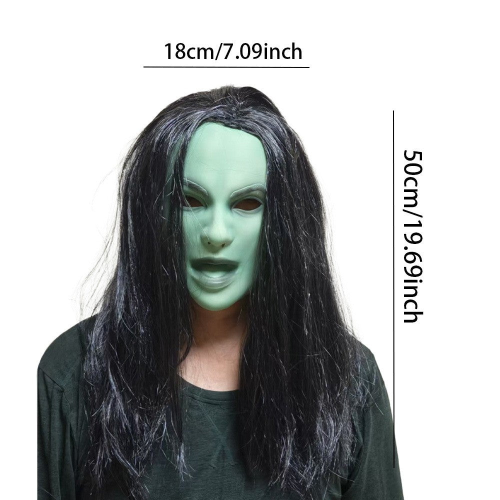 Halloween witch mask cosplay witch mask adult witch ghost party costume latex