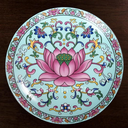 12.8cm Ceramic Buddha Hall Enamel Colored Fruit Tray for Offering Buddha's