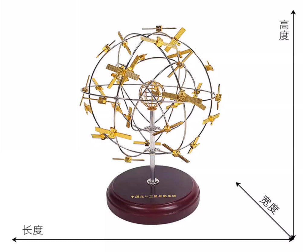 22CM China Beidou Navigation Satellite System BDS Diecast Aerospace Model