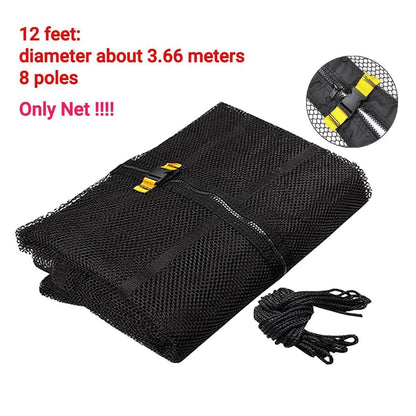6/10/12/14 Feet 6/8 Poles Trampoline Net Nylon For Children Jumping Pad Safety