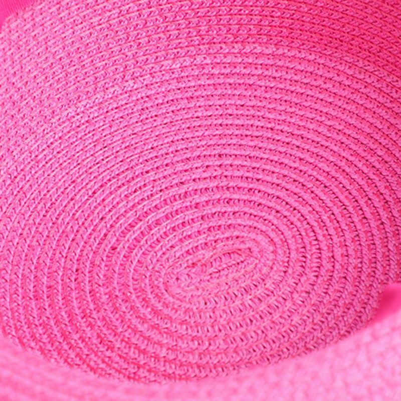 Hats Sun Flat Straw Boater Girls Bow Summer Women Kid Beach Casual Adult Autumn
