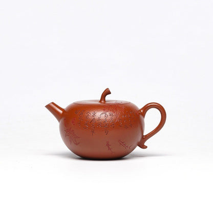 Handmade Carve Real Yixing Zisha Zhu Clay Tea Pot Original Ore Kungfu Master Pot