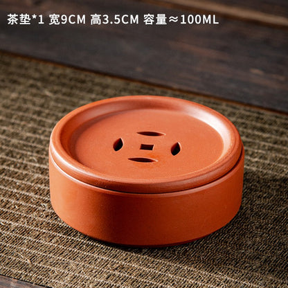Purple Clay Vermilion Mud Water Storage Base Coaster Small Tea Set Tea Tray