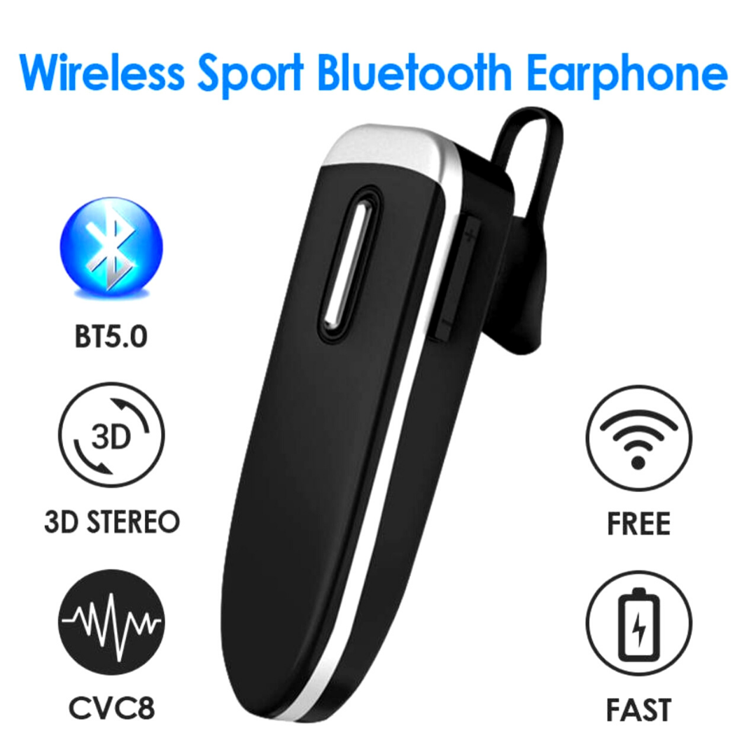 Bluetooth Driving Trucker Headset Earphone Earpiece Noise Cancelling B45 Single