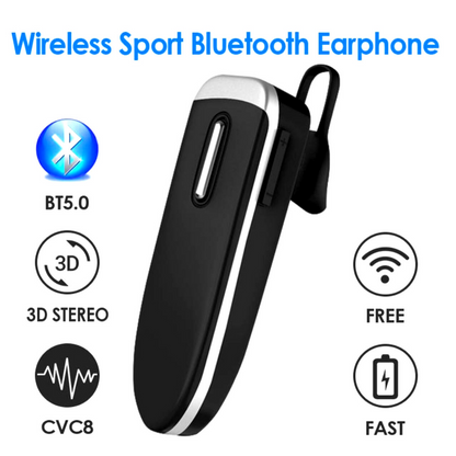 Bluetooth Driving Trucker Headset Earphone Earpiece Noise Cancelling B45 Single