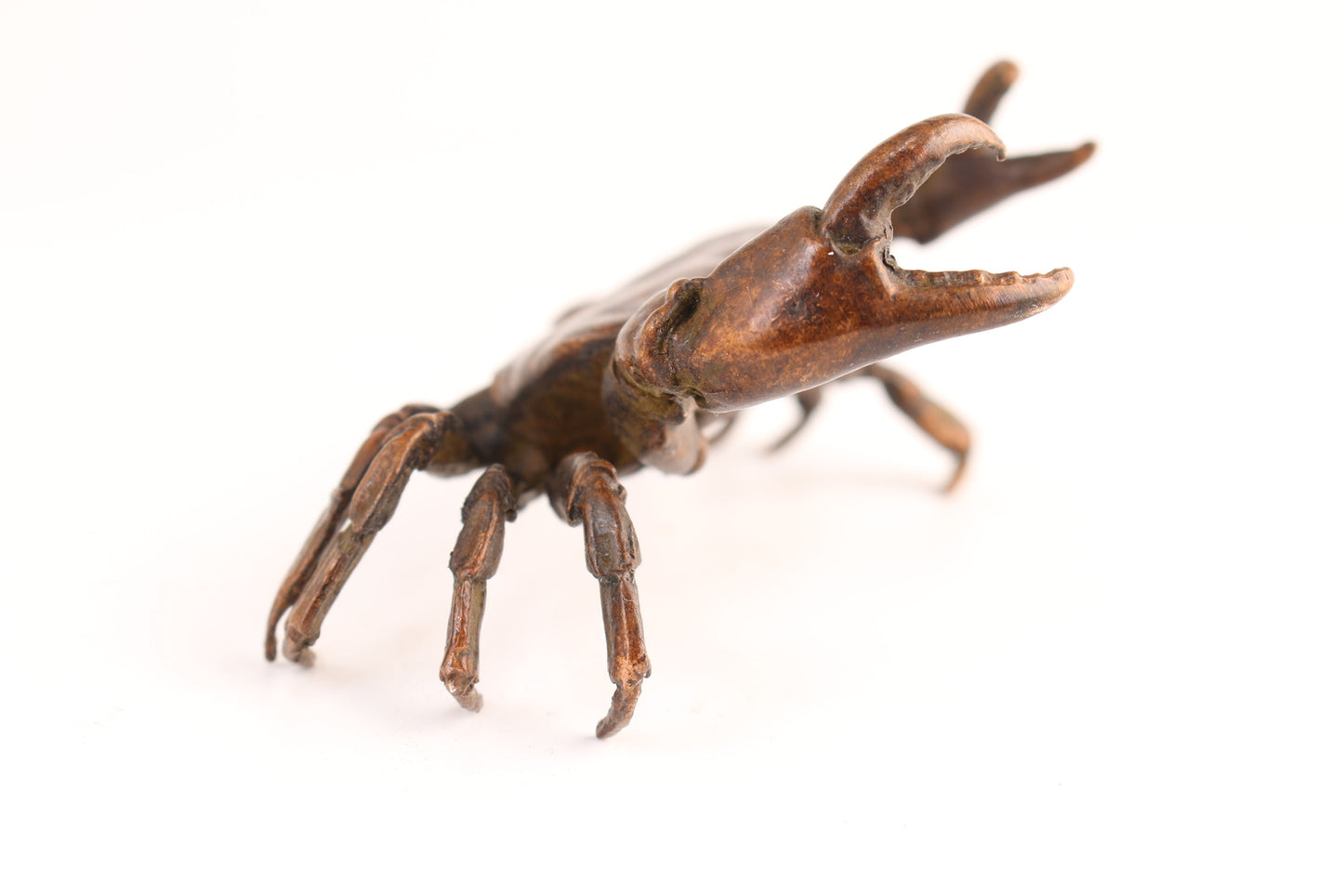 Chinese copper crab Statue figure table decoration fortune art tea pet gift
