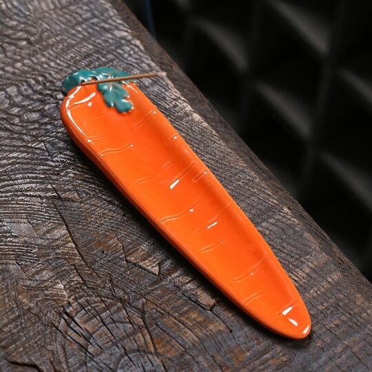Ceramic Creative Carrot Incense Holder American Pastoral Censer for Sticks