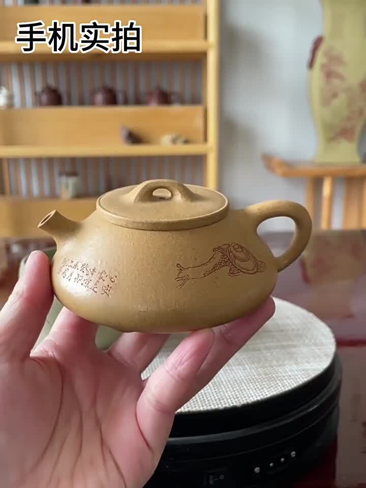 160ml Yixing Zisha Duan Clay Pot Pottery Teapot Handmade Snail Words Tea Pot