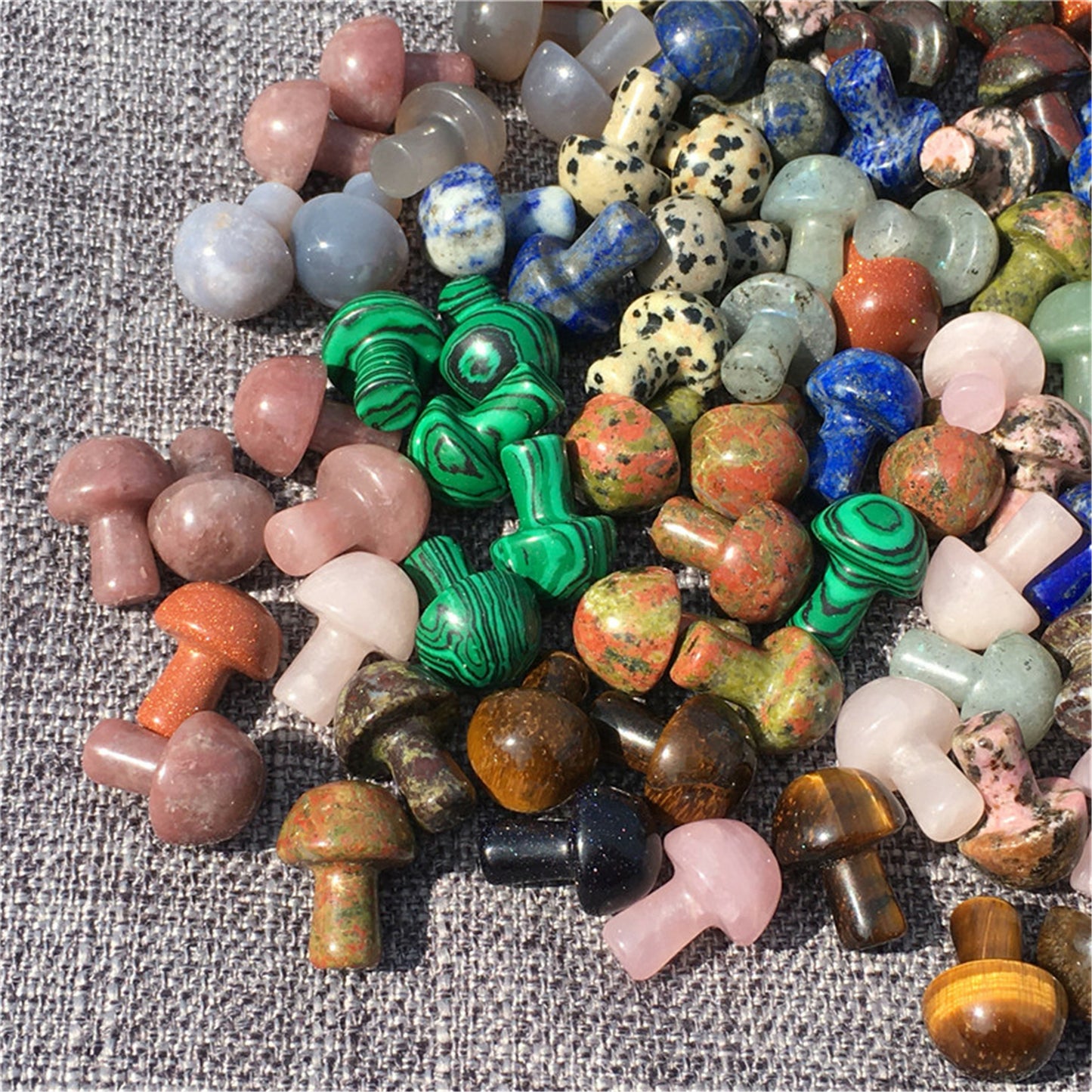 A lot 15MM+ Natural mushroom Quartz Crystal Carved Polishing Wholesale Healing-5