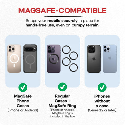 Shopping Cart Phone Holder | Magsafe Compatible Magnetic Mount for Grocery & Sup