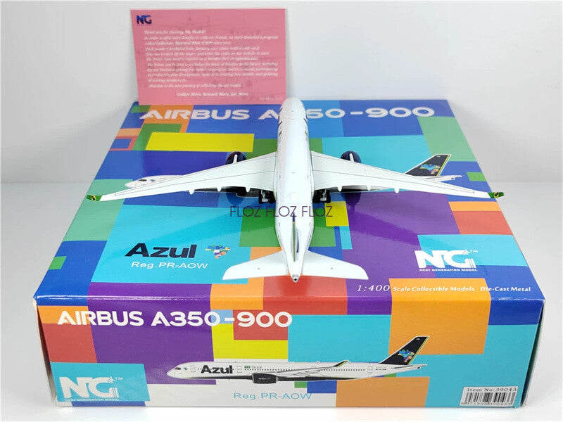 NG Models Azul Airlines Brasil for Airbus A350-900 PR-AOW 1:400 Aircraft Model
