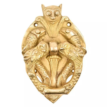 Antique Look Brass Demons Fishes And Bat Faced Intricately Carved Door knocker