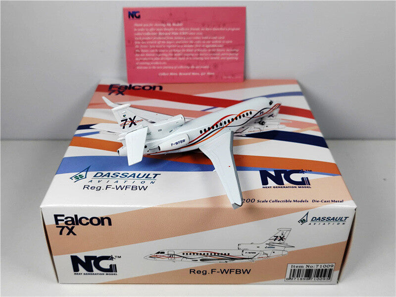 NG Model DASSAULT AVIATION For Falcon 7X F-WFBW 1:200 Aircraft Pre-built Model