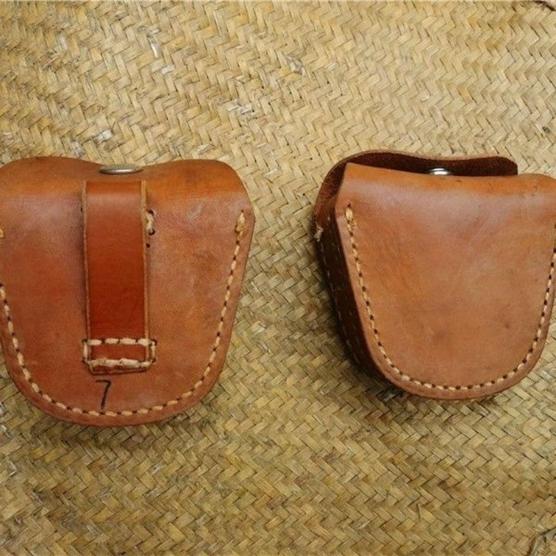 Vintage 1970s Leather Pouch for Goggles, Keys, Fishing Gear