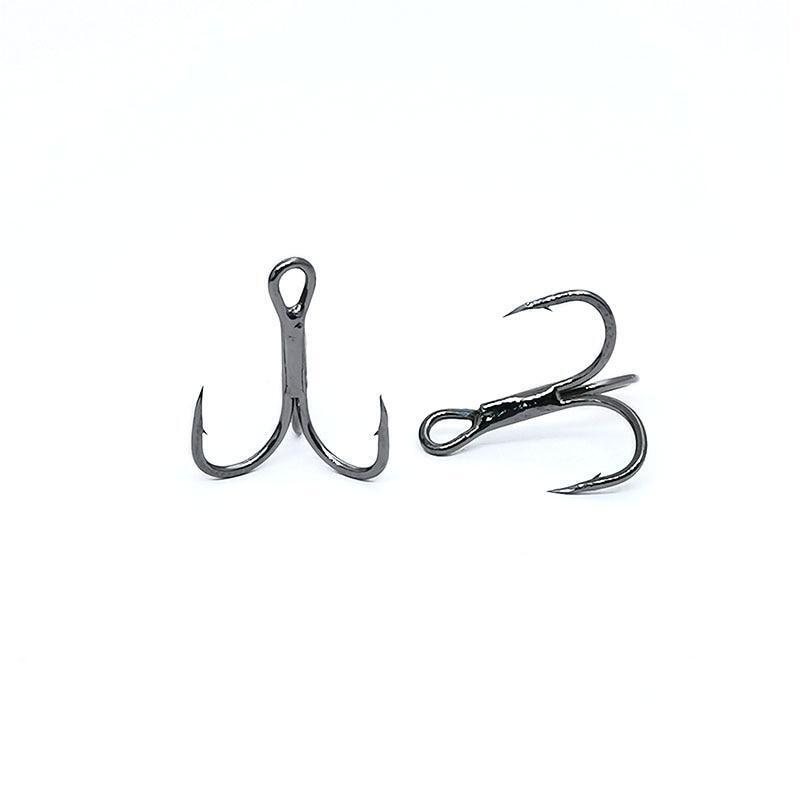 5 Hooks for Each Pack Black Nickle fishing Blade Forged Treble Hooks