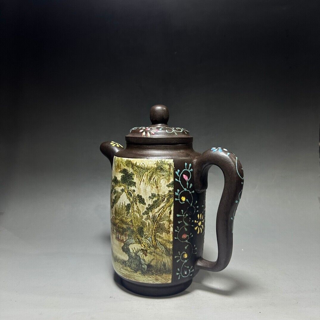 Chinese Yixing Zisha Clay Handmade Exquisite Teapot (吉直壶 底款：陈鸣远)