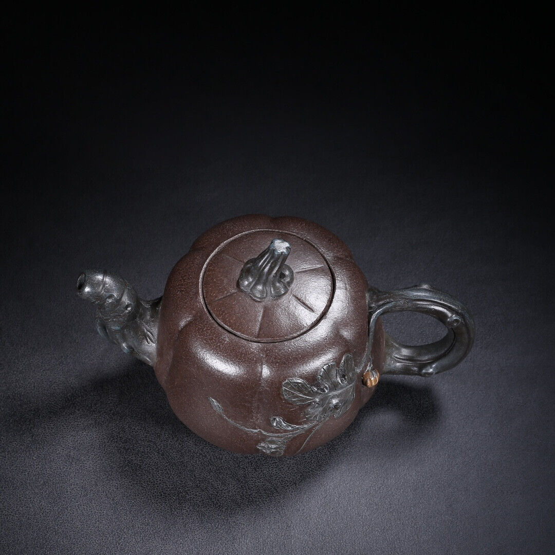 Chinese Yixing Zisha Clay Handmade Exquisite Teapot （南瓜 底款：蒋蓉）