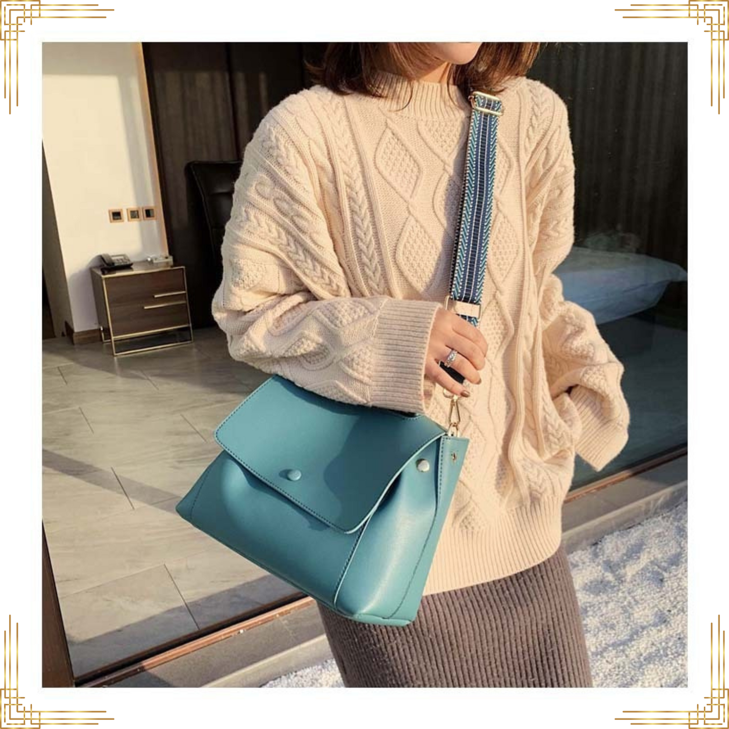Women Fashion LEATHER Shoulder Crossbody Handbag Casual Luxury Female Tote Bag