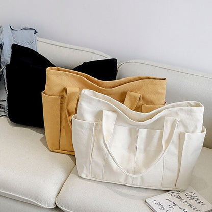 Tote Bag Large Capacity Handbag Canvas Shopper Purse Shoulder Bag 51x36x15.5 CM