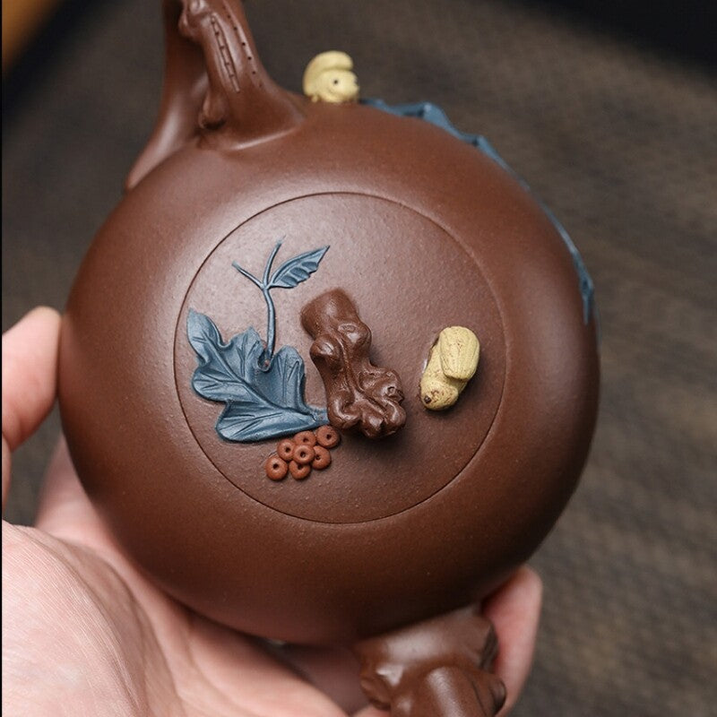 Full Handmade Tea Pot Marked Original Ore Real Yixing Zisha Purple Clay Pot New
