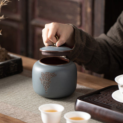Sealed Canister For Loose Tea Real Yixing Zisha Purple Clay Jar With Lid Small