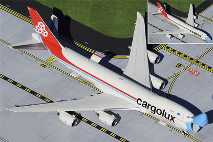 GeminiJets Cargolux for Boeing B747-8F LX-VCF Blue mask open nose 1/400 plane