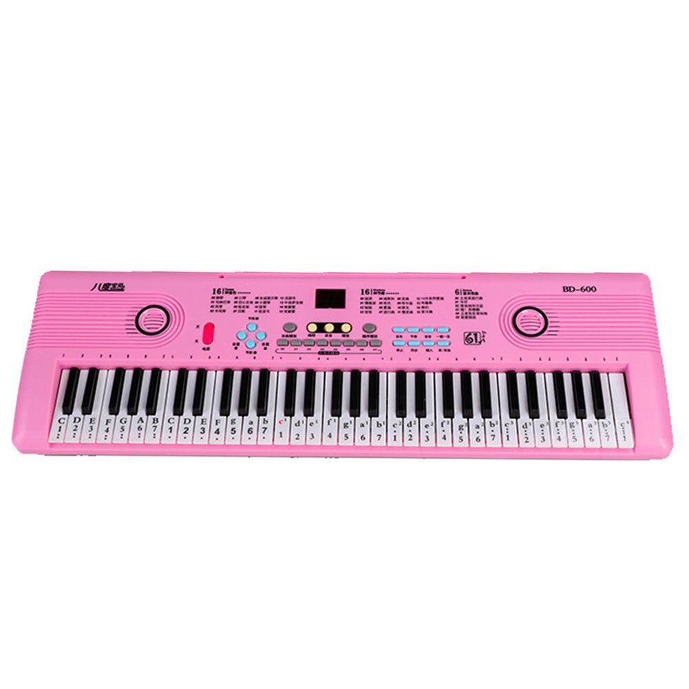 Electronic Piano 61 Keys Portable Digital Keyboard With Microphone Instrument