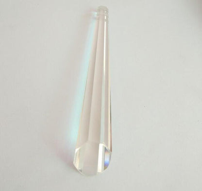 10Pcs 63mm Clear K9 Crystal Icicle Prisms Drop Pendant Prism Parts SunCatcher