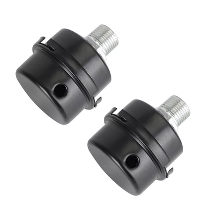 Durable 2pcs 1/2" 20mm Air Compressor Silencer Intake Filter Metal Noise Muffler