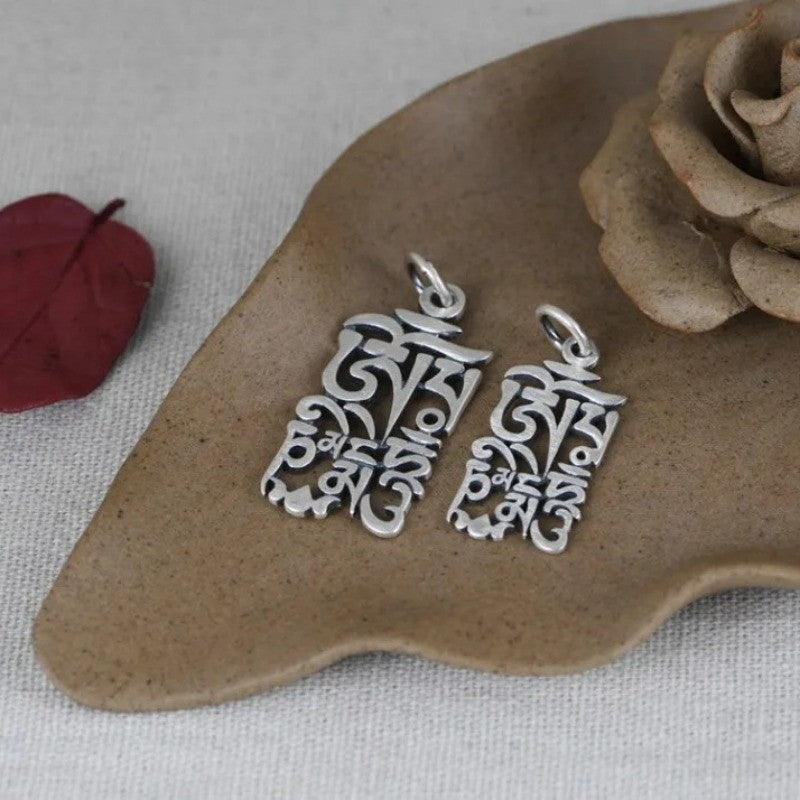 Tibetan Six Words Pendant Buddhist OM Mani Padme Hum Pendant Tibetan Pendant