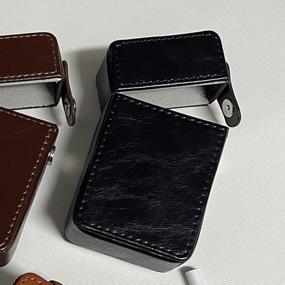 Leather Cigarette Case 8mm 20pcs Magnetic 10.4×6.1×3.2cm Men’s Storage Box