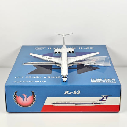 1:400 Phoenix LOT Ilyushin IL-62 SP-LAB Airplane Diecast Aircraft Plane Model