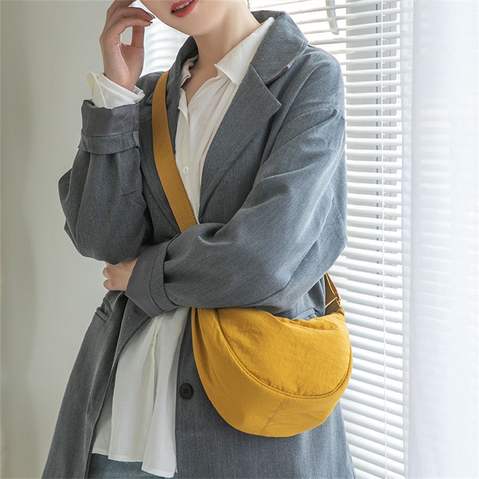 Hobos Side Shoulder Bag Nylon Plus Cotton Messenger Bag Travel Handbag 31*15*9CM