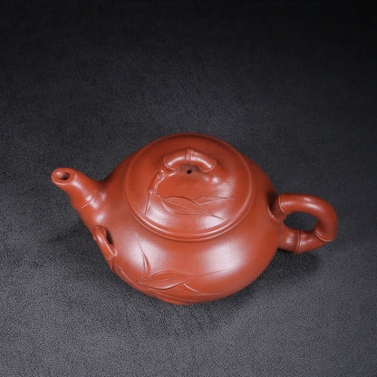 Chinese Yixing Zisha Clay Handmade Exquisite Teapot （竹韵 底款：景舟制壶）