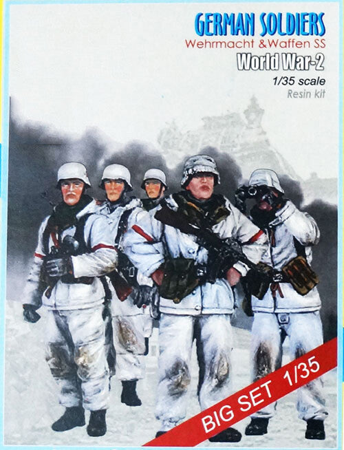 1/35 Resin figure model WW II German Soldiers 5 man R1725 Unassembled Unpainted