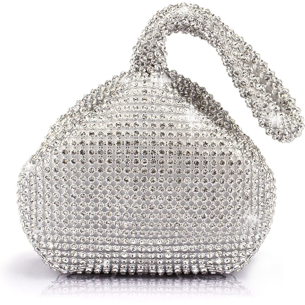 Women Alumium Sequins Evening Clutch Bag Party Wedding Fashion Purse Handbag