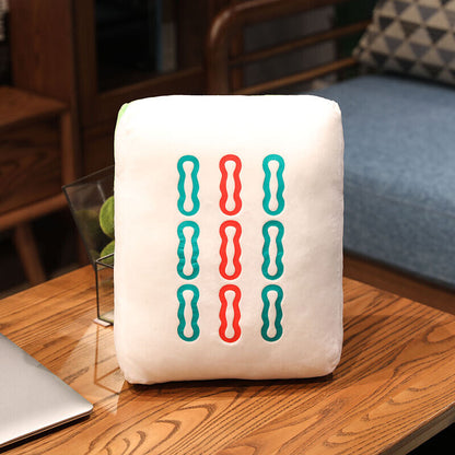 Creative Mahjong Pillow Cushion Chinese Plush Toy Pillow Sofa Backrest Gift NEW